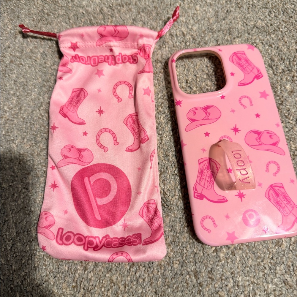 iPhone 14 Pro Max LoopyCase Pink Western Phone Case